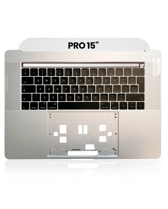 Top case s klávesnicí (britské rozložení ISO) pro MacBook Pro 15" A1707 (2016-2017) (originál, nový) (stříbrná)