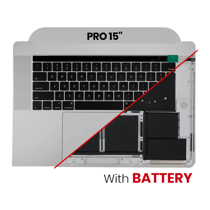 Top case s baterií a klávesnicí (britské rozložení ISO) pro MacBook Pro 15" A1707 (2016-2017) (vesmírně šedá)