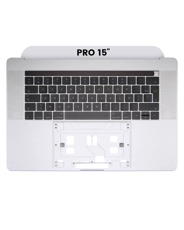 Top case s klávesnicí (francouzské rozložení ISO) pro MacBook Pro 15" A1707 (2016-2017) (stříbrná)