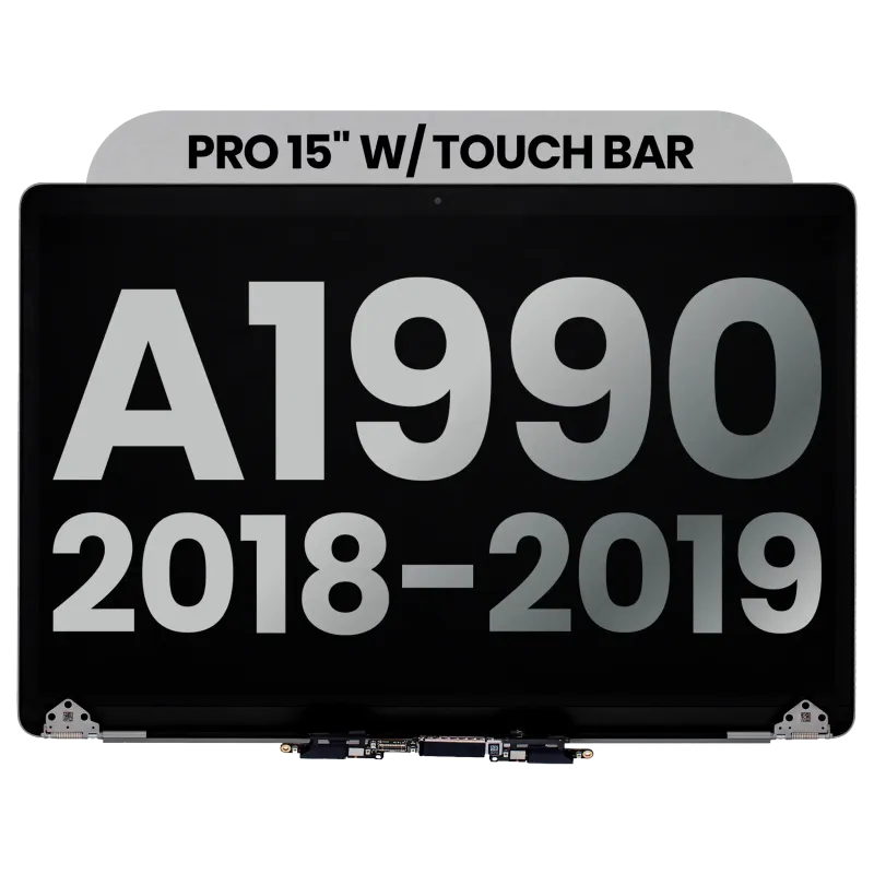 Kompletní LCD displej pro MacBook Pro 15" A1990 (2018-2019) (originál z vyřazeného zařízení, stav B) (vesmírně šedá)