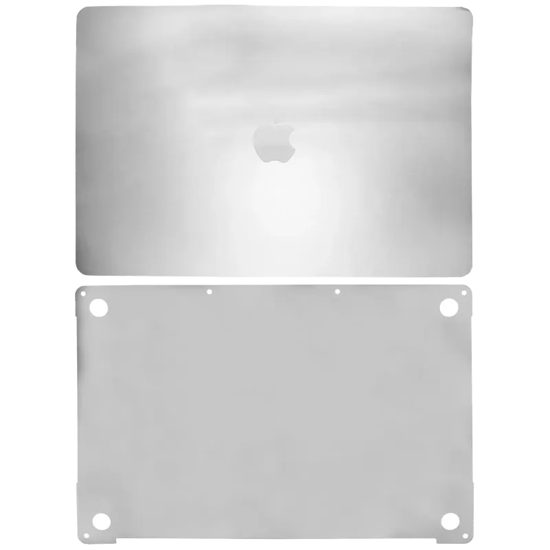 2v1 (Top, Bottom) Skin pro MacBook Pro 15" A1990 (2018-2019) / A1707 (2016-2017) (stříbrná)