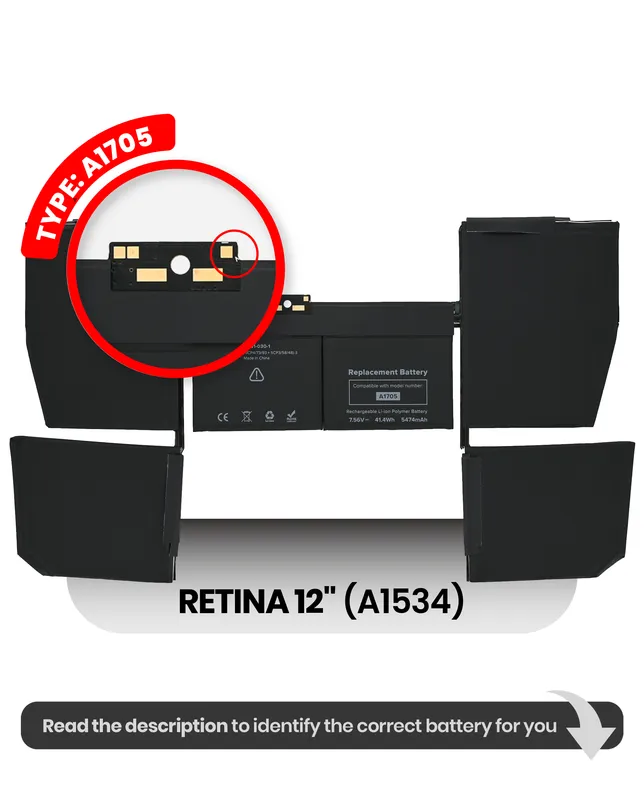 Baterie (A1705) pro MacBook 12" A1534 (2016-2017)