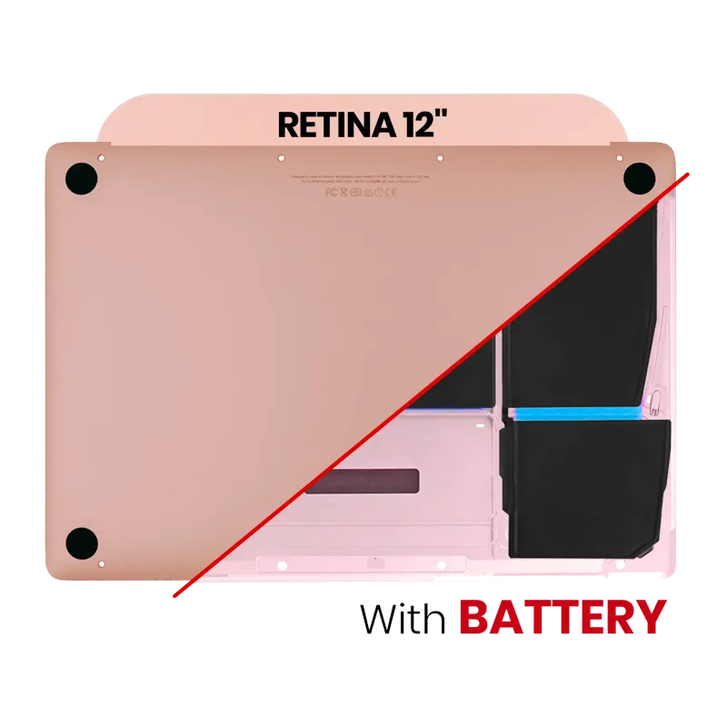 Spodní kryt s baterií (A1705) pro MacBook 12" A1534 (2016-2017) (růžově zlatá)