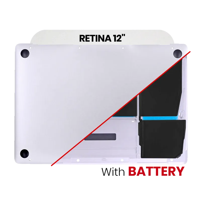 Spodní kryt s baterií (A1705) pro MacBook 12" A1534 (2016-2017) (stříbrná)