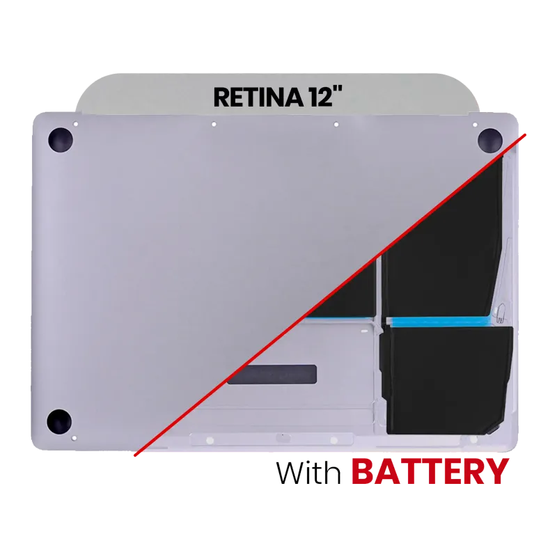Spodní kryt s baterií (A1705) pro MacBook 12" A1534 (2016-2017) (vesmírně šedá)