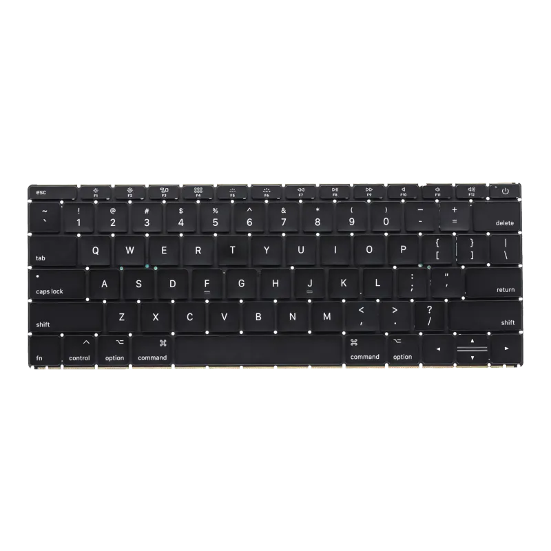 Klávesnice s podsvícením a šroubky pro MacBook 12" A1534 (2016-2017) (US anglická)