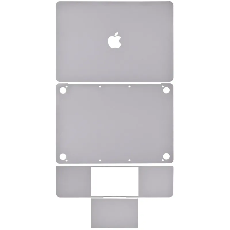 4v1 (Top, Bottom, Keyboard, Trackpad) Skin pro MacBook 12" A1534 (2015-2017) (vesmírně šedá)