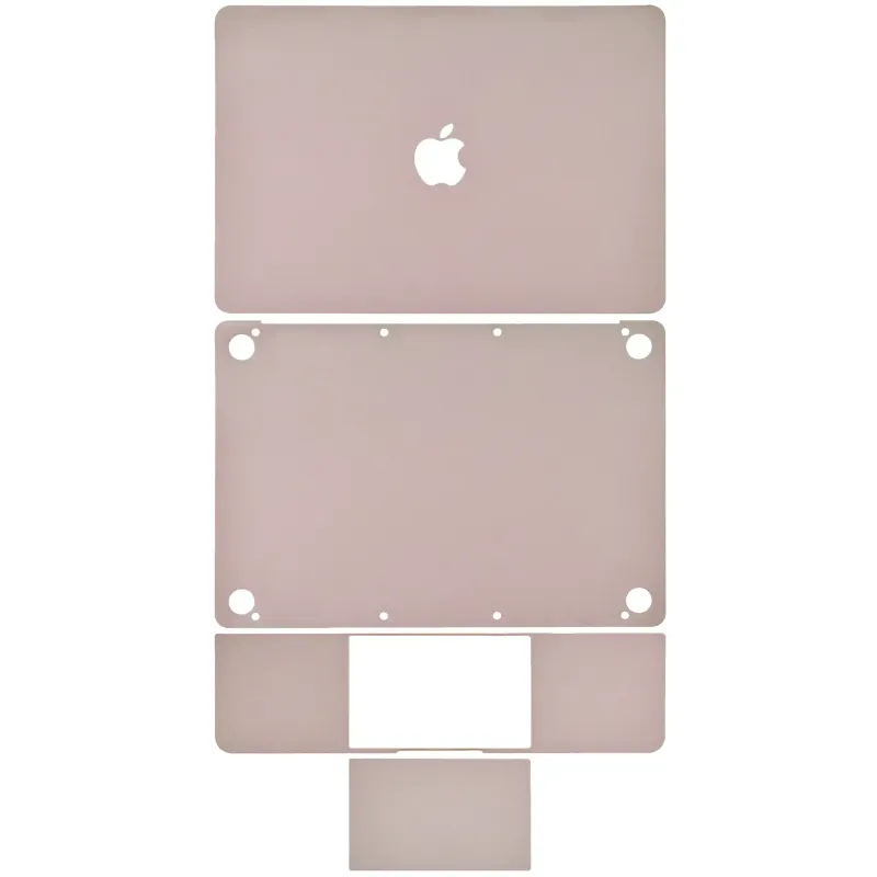 4v1 (Top, Bottom, Keyboard, Trackpad) Skin pro MacBook 12" A1534 (2015-2017) (růžově zlatá)