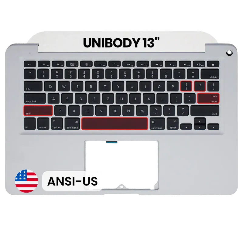 Top case s klávesnicí (americké rozložení ANSI) pro MacBook 13" A1278 (2008) (originál, nový)