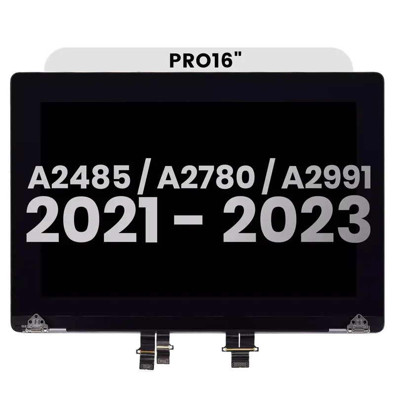 Kompletní LCD displej pro MacBook Pro 16" A2485 (2021) Pro / Max / A2780 (2023) / A2991 (2023) (originál z vyřazeného zařízení, stav B) (stříbrná)