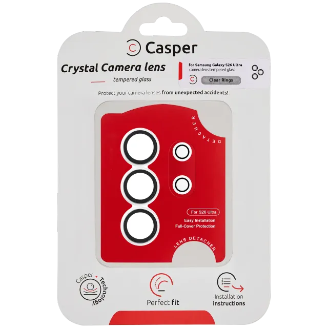 Ochrana objektivu Casper pro Samsung Galaxy S26 Ultra (Clear Rings)