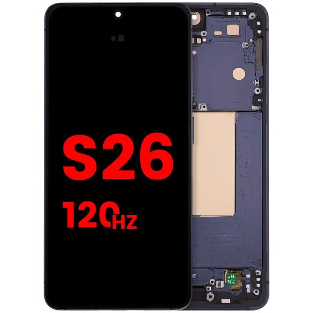 OLED displej s rámečkem pro Samsung Galaxy S26 5G (US & International) (Aftermarket Plus) (120 Hz) (černá)