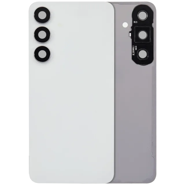 Zadní sklo se sklíčkem kamery pro Samsung Galaxy S25 FE (bez loga) (Aftermarket Plus) (bílá)