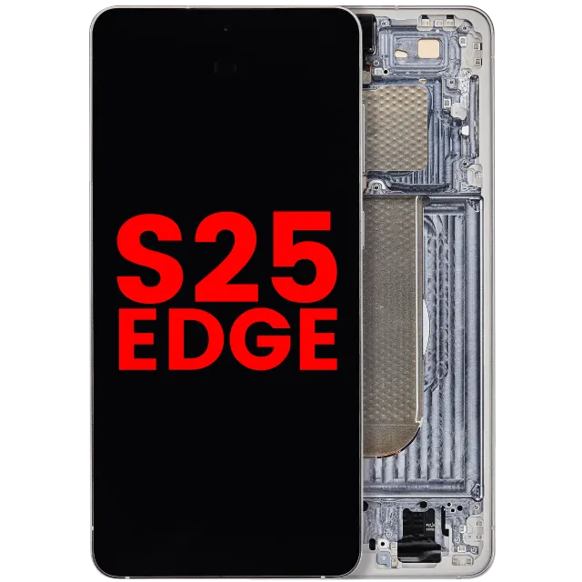 OLED displej s rámečkem pro Samsung Galaxy S25 Edge (US & International Version) (Aftermarket Plus) (Titanium Silver)