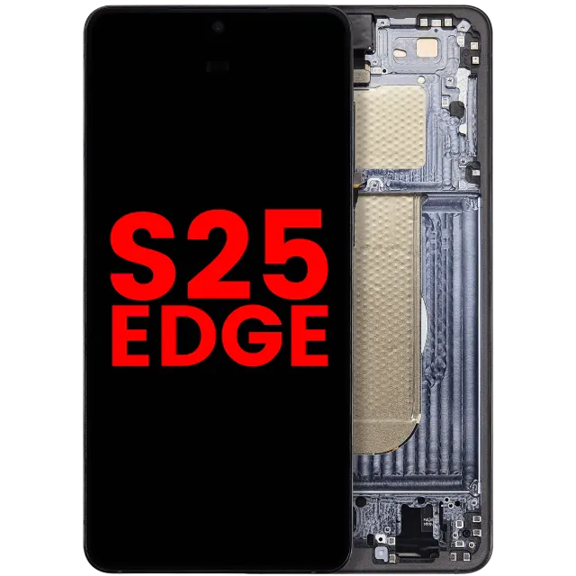 OLED displej s rámečkem pro Samsung Galaxy S25 Edge (US & International Version) (Aftermarket Plus) (Titanium Jetblack)