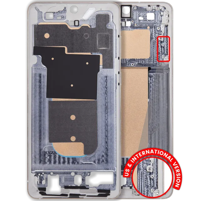 Střední rám (housing) pro Samsung Galaxy S25 Edge 5G (US & International Version) (Titanium Icyblue / Titanium Silver)