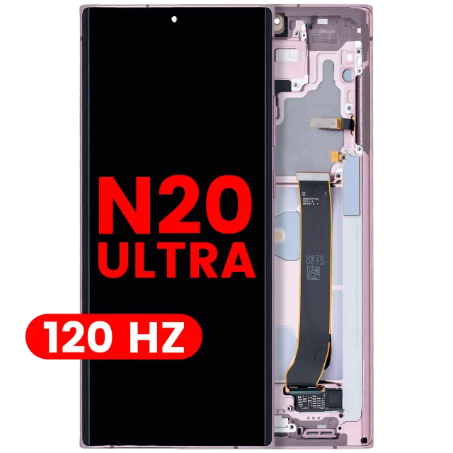 OLED displej s rámečkem pro Samsung Galaxy Note 20 Ultra 5G (Aftermarket Plus) (120 Hz) (Mystic Bronze)