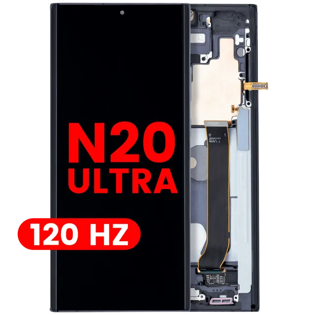 OLED displej s rámečkem pro Samsung Galaxy Note 20 Ultra 5G (Aftermarket Pro) (120 Hz) (Mystic Black)