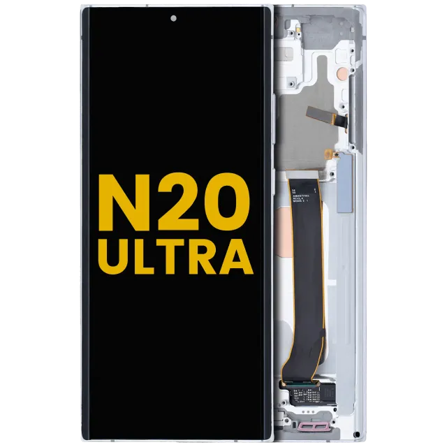 OLED displej s rámečkem pro Samsung Galaxy Note 20 Ultra 5G (repasovaný) (Mystic White)