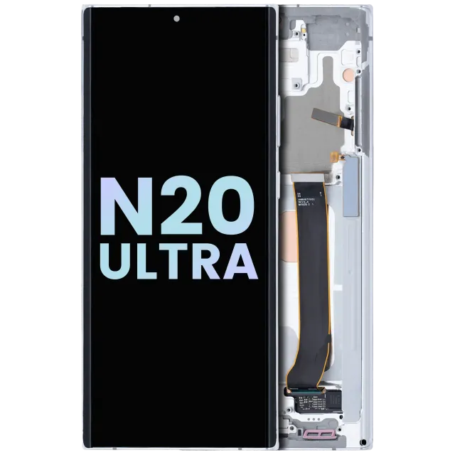 OLED displej s rámečkem pro Samsung Galaxy Note 20 Ultra 5G (Service Pack) (Mystic White)