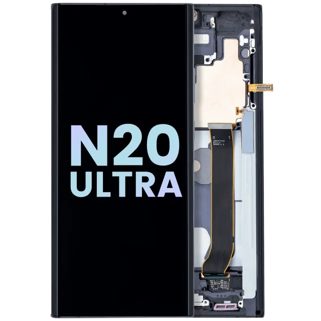 OLED displej s rámečkem pro Samsung Galaxy Note 20 Ultra 5G (Service Pack) (Mystic Black)