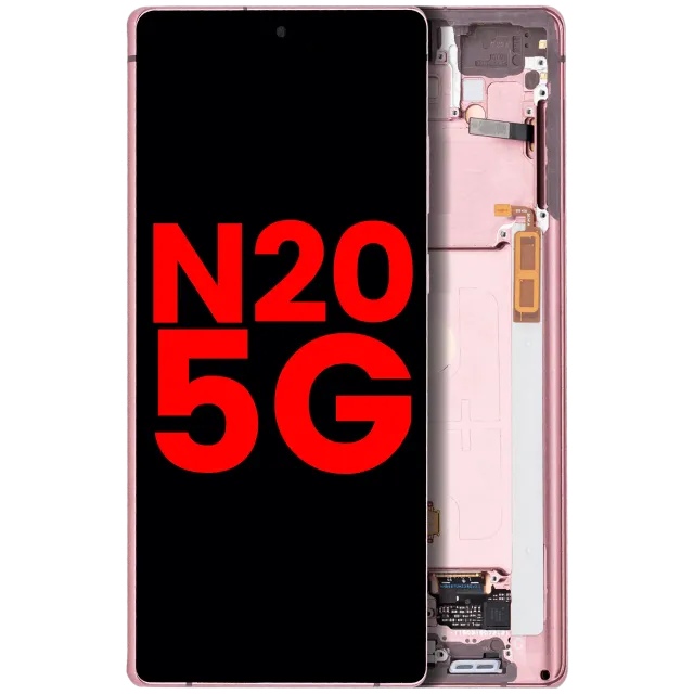 OLED displej s rámečkem pro Samsung Galaxy Note 20 5G (Aftermarket Plus) (Mystic Bronze)