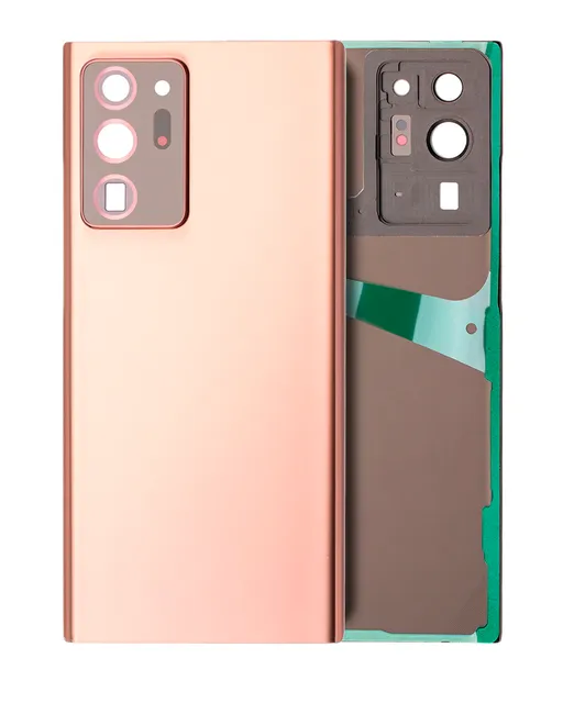 Zadní sklo se sklíčkem kamery pro Samsung Galaxy Note 20 Ultra (bez loga) (Aftermarket Plus) (Mystic Bronze)