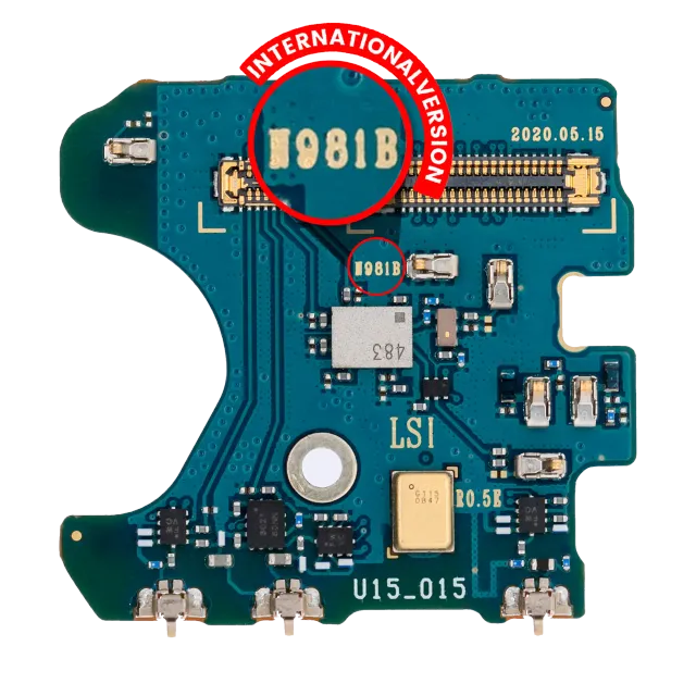 Deska mikrofon PCB pro Samsung Galaxy Note 20 5G (N981B) (mezinárodní verze)