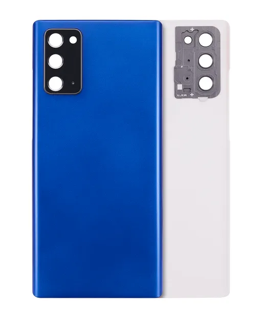 Zadní sklo se sklíčkem kamery pro Samsung Galaxy Note 20 5G (bez loga) (Aftermarket Plus) (Mystic Blue)