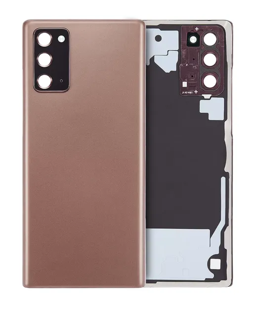 Zadní sklo se sklíčkem kamery pro Samsung Galaxy Note 20 5G (bez loga) (Aftermarket Plus) (Mystic Bronze)