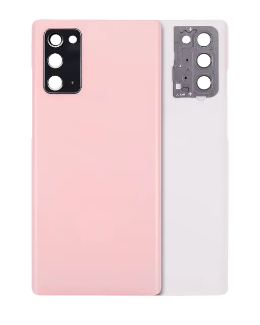 Zadní sklo se sklíčkem kamery pro Samsung Galaxy Note 20 5G (bez loga) (Aftermarket Plus) (Aura Pink)