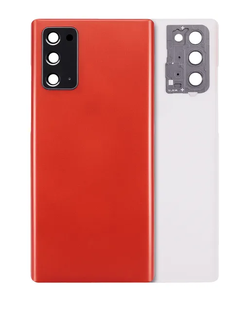 Zadní sklo se sklíčkem kamery pro Samsung Galaxy Note 20 5G (bez loga) (Aftermarket Plus) (Mystic Red)