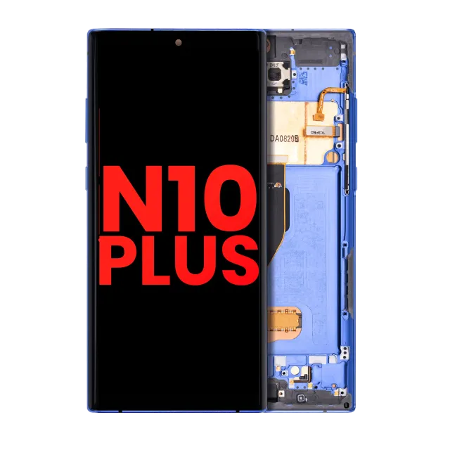 OLED displej s rámečkem pro Samsung Galaxy Note 10 Plus / 5G (Aftermarket Plus) (modrá)