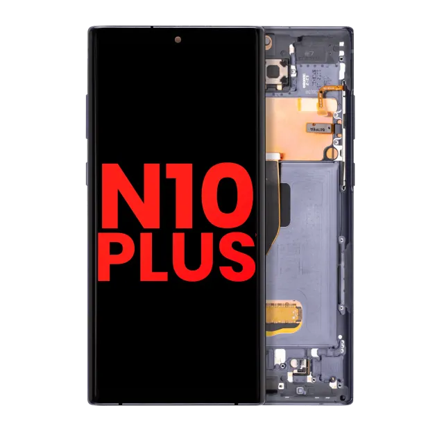 OLED displej s rámečkem pro Samsung Galaxy Note 10 Plus / 5G (Aftermarket Plus) (Aura Black)