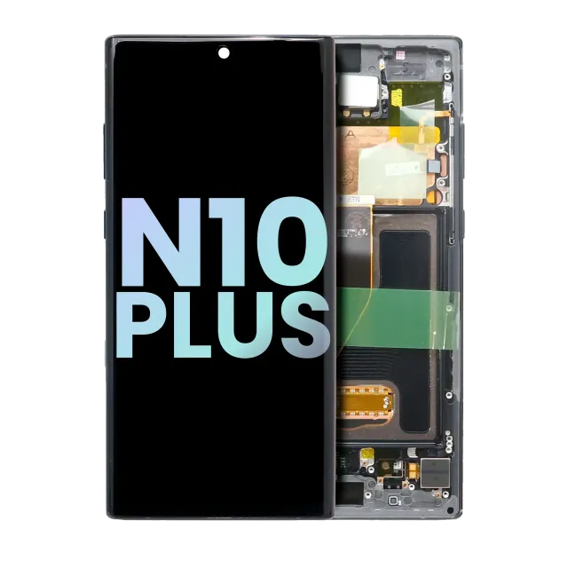 OLED displej s rámečkem pro Samsung Galaxy Note 10 Plus / 5G (Service Pack) (Aura Black)