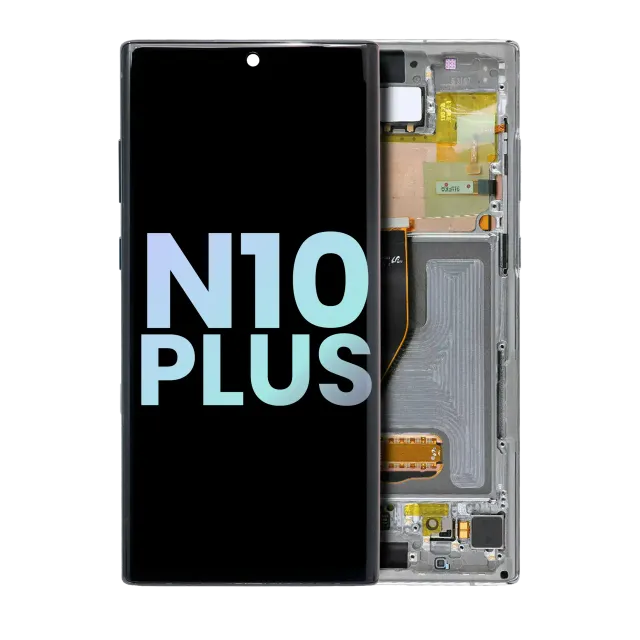 OLED displej s rámečkem pro Samsung Galaxy Note 10 Plus / 5G (Service Pack) (Aura Glow / Silver)