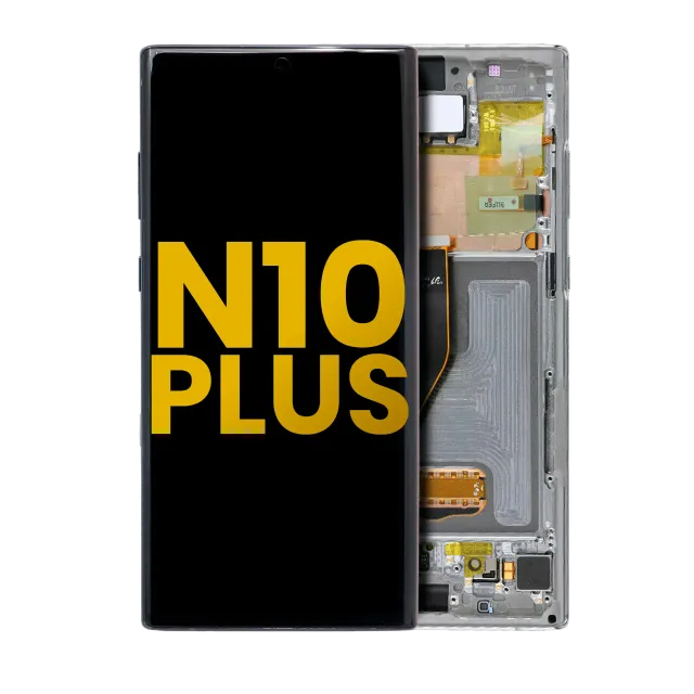 OLED displej s rámečkem pro Samsung Galaxy Note 10 Plus / 5G (repasovaný) (Aura Glow / Silver)