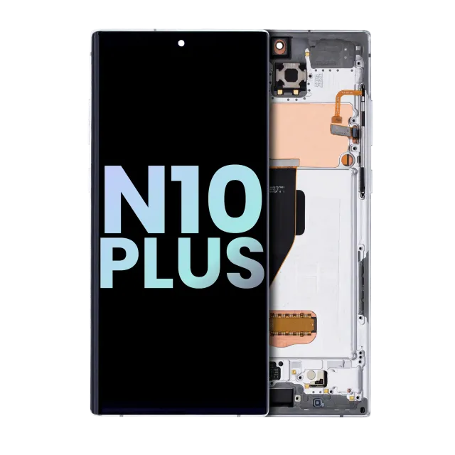 OLED displej s rámečkem pro Samsung Galaxy Note 10 Plus / 5G (Service Pack) (Aura White)
