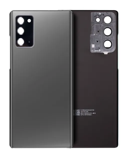 Zadní sklo se sklíčkem kamery pro Samsung Galaxy Note 20 5G (bez loga) (Aftermarket Plus) (Mystic Gray)