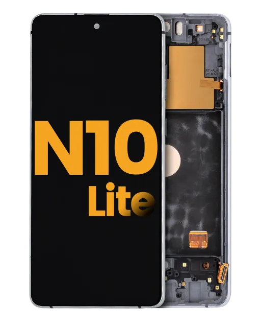 OLED displej s rámečkem pro Samsung Galaxy Note 10 Lite (repasovaný) (Aura Glow / Silver)