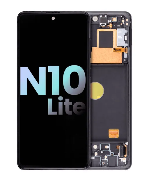 OLED displej s rámečkem pro Samsung Galaxy Note 10 Lite (Service Pack) (Aura Black)