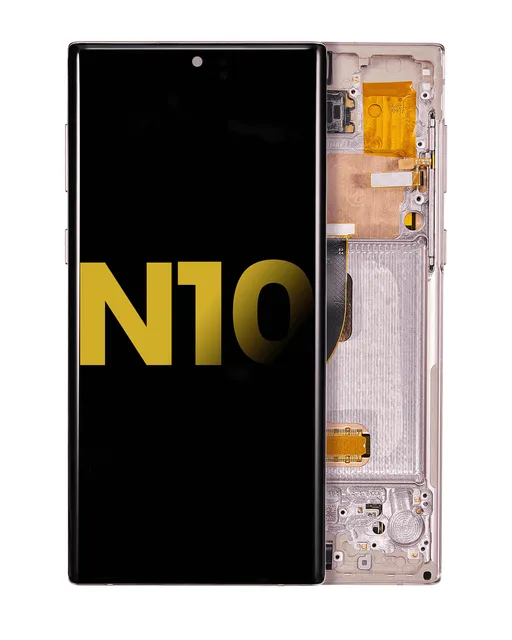 OLED displej s rámečkem pro Samsung Galaxy Note 10 (repasovaný) (Aura Glow / Silver)