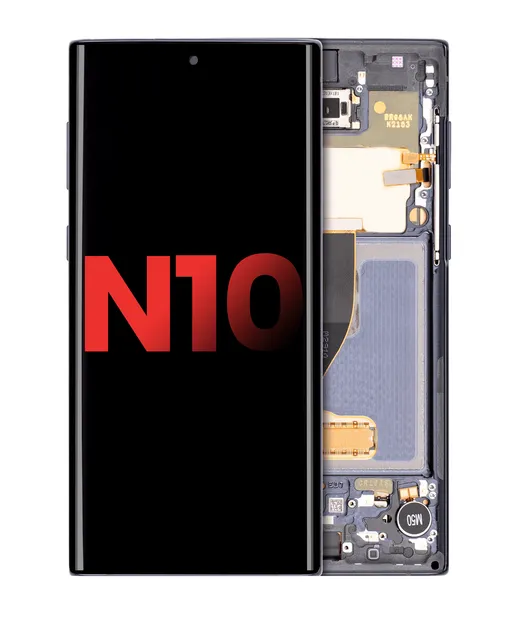 OLED displej s rámečkem pro Samsung Galaxy Note 10 (Aftermarket Plus) (Aura Black)