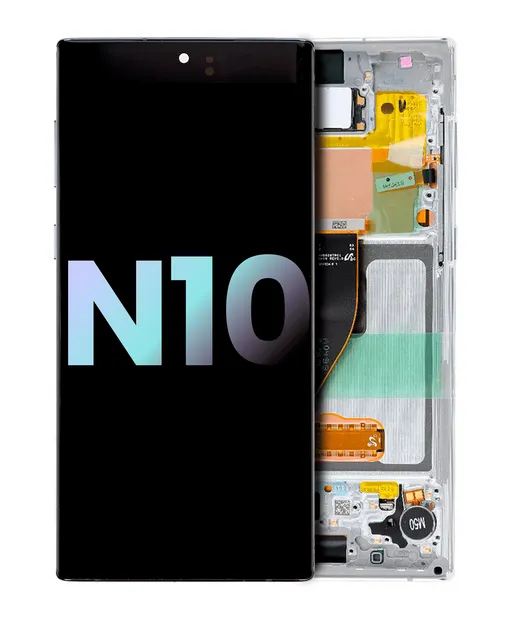 OLED displej s rámečkem pro Samsung Galaxy Note 10 (Service Pack) (Aura White)