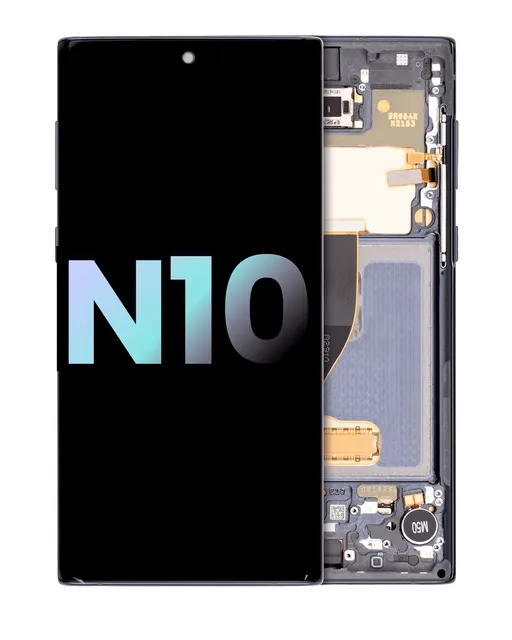 OLED displej s rámečkem pro Samsung Galaxy Note 10 (Service Pack) (Aura Black)