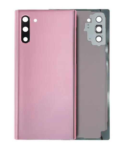 Zadní sklo se sklíčkem kamery pro Samsung Galaxy Note 10 (bez loga) (Aftermarket Plus) (Aura Pink)