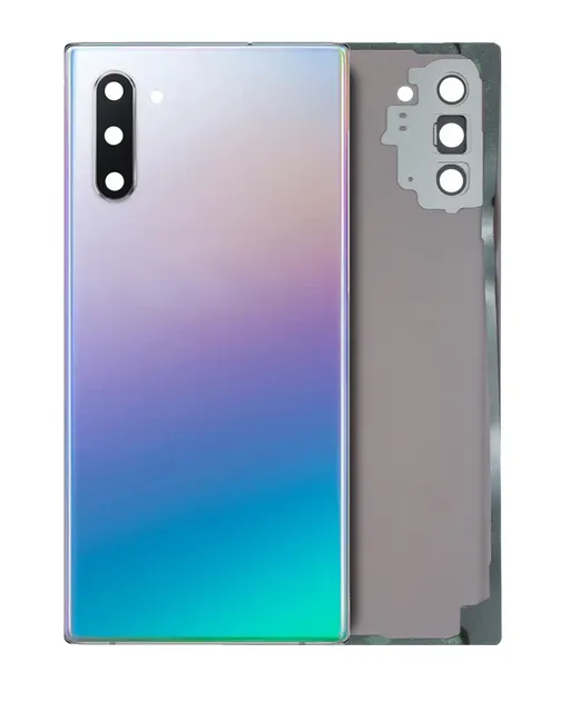 Zadní sklo se sklíčkem kamery pro Samsung Galaxy Note 10 (Service Pack) (Aura Glow / Silver)