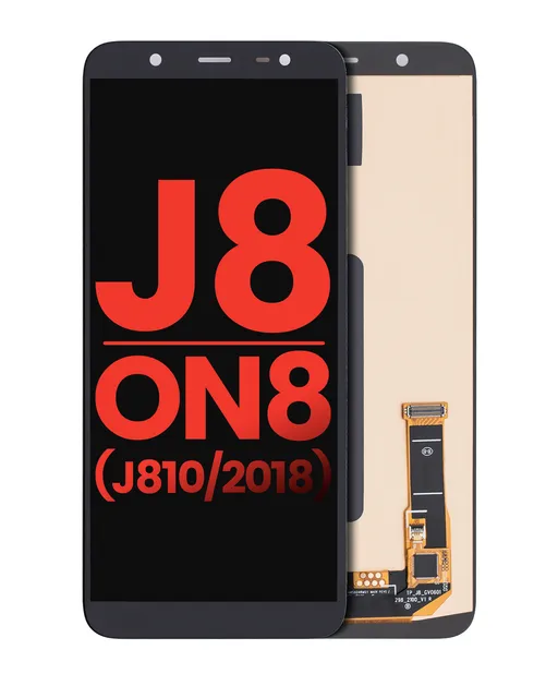 OLED displej bez rámečku pro Samsung Galaxy J8 / On8 (J810 / 2018) (Aftermarket Plus) (černá)