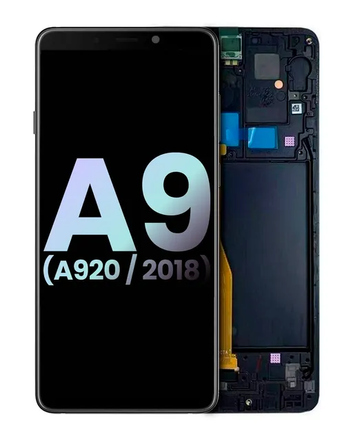 OLED displej s rámečkem pro Samsung Galaxy A9 (A920 / 2018) (Service Pack) (černá)