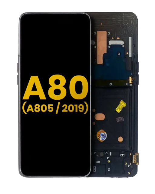 OLED displej s rámečkem pro Samsung Galaxy A80 (A805 / 2019) (repasovaný) (černá)